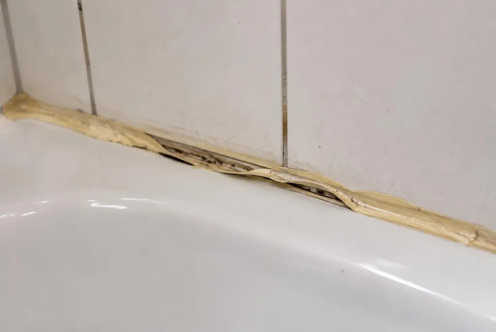 Kitbedrijf Wassenaar – loslatende kit naast het bad
